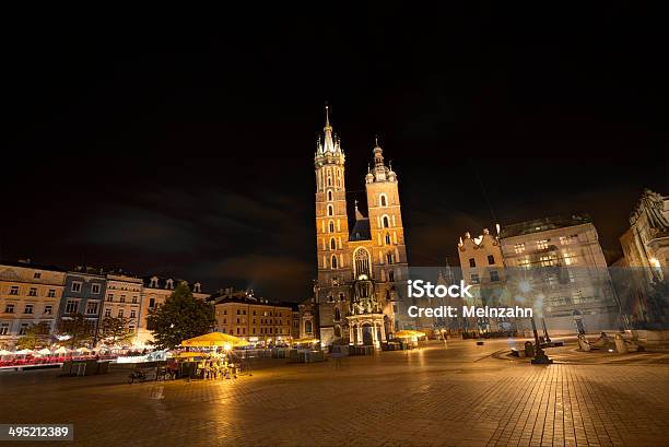 St Marys Gothic Church Mariacki Church In Krakow Stock Photo - Download Image Now