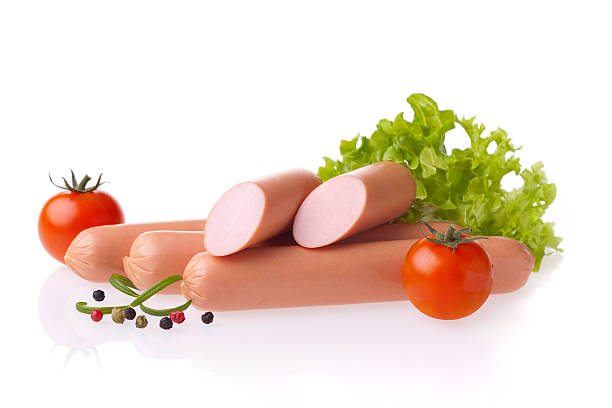 Fresh hot dog sausage stock photo