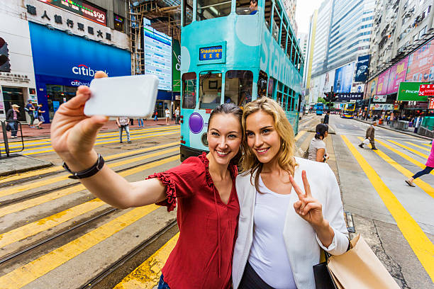 istock Hong Kong Tram Selfie Women 495215537