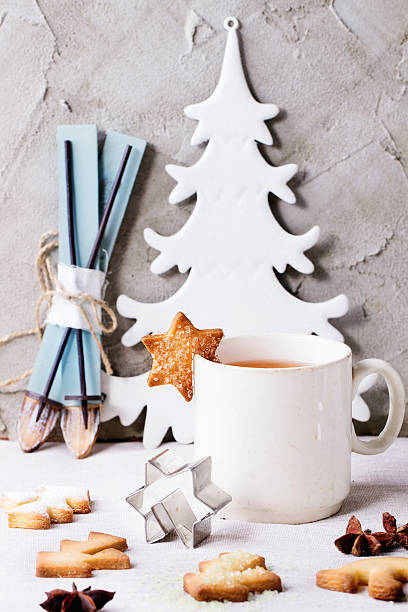 istock Shortbread Christmas cookies for cups 495218318