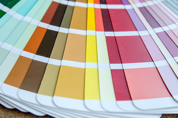 istock open sample colors catalogue on wood background 495219408