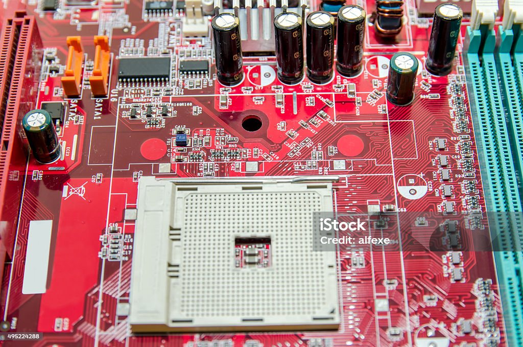 Motherboard - Processor Socket Motherboard - Processor SocketMotherboard - Processor Socket 2015 Stock Photo