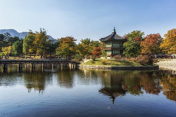 istock Hyangwonjeong autumn reflections 495224660