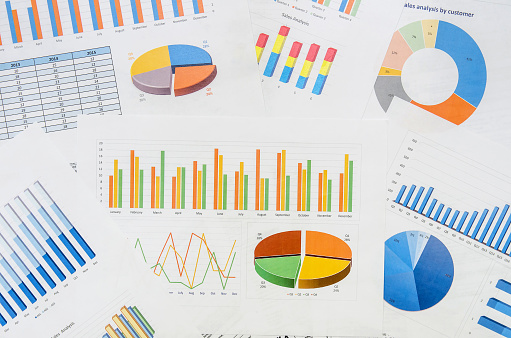 Collage Town Graph Free Stock Photo of Collage. Table full of graphs | Download Free ...