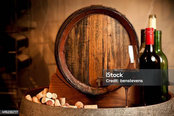 In The Cellar Stock Photo - Download Image Now - Shelf, Wine, Alcohol - Drink