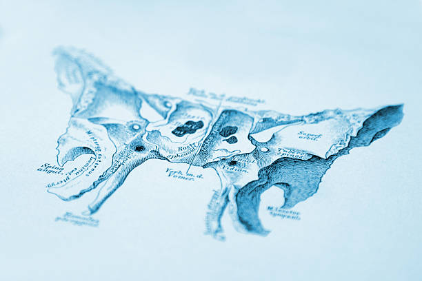 Front of Human Sphenoid Bone Engraving from "Die descriptive und topographische Anatomie des Menschen"; by Dr. C. Heintzmann. Published by Wilhem Braumüller, Vienna (1884). Photographed and edited by J. C. Rosemann. sphenoid bone stock illustrations