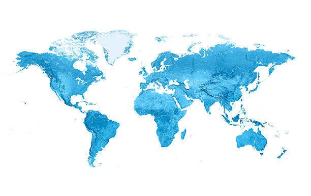 world map topograficznych krajach puste - australia map cartography three dimensional shape zdjęcia i obrazy z banku zdjęć