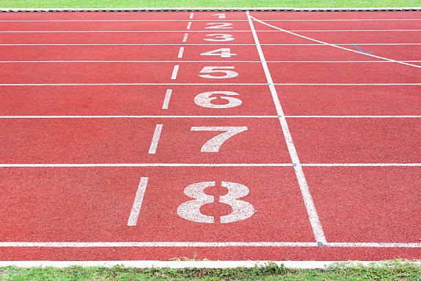 istock Athletics track in stadium 495236217