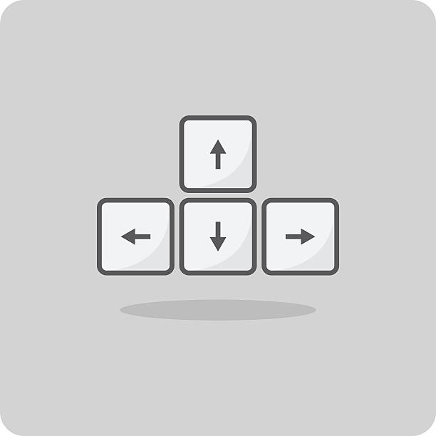 bildbanksillustrationer, clip art samt tecknat material och ikoner med vector of flat icon, directional button - tangentbord