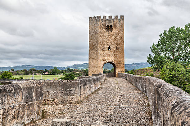 Medieval stone bridge in Frias, Burgos province, Spain