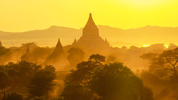 Bagan temples stock photo