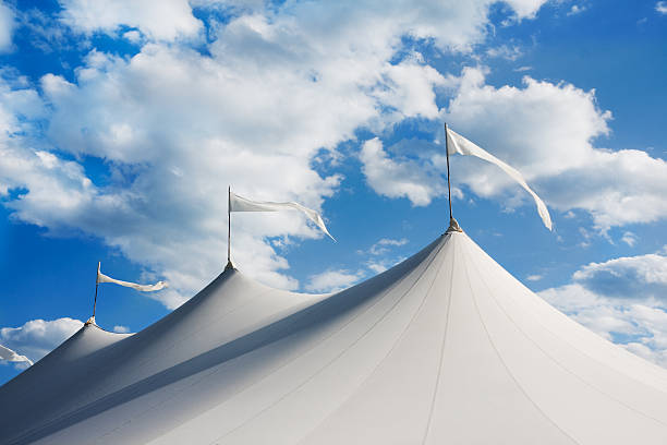 top of a tent stock photo