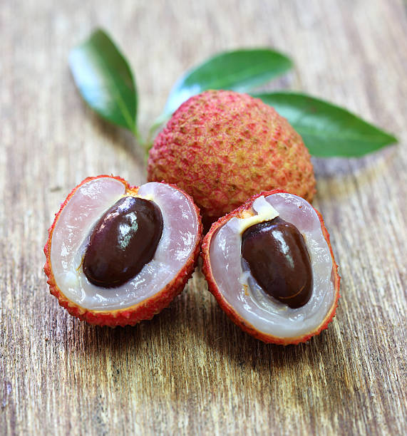 istock Lychee closeup on a wooden 495238839