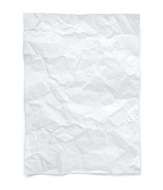 Crumpled paper isolated on white, clipping path included crumpled paper stock pictures, royalty-free photos & images