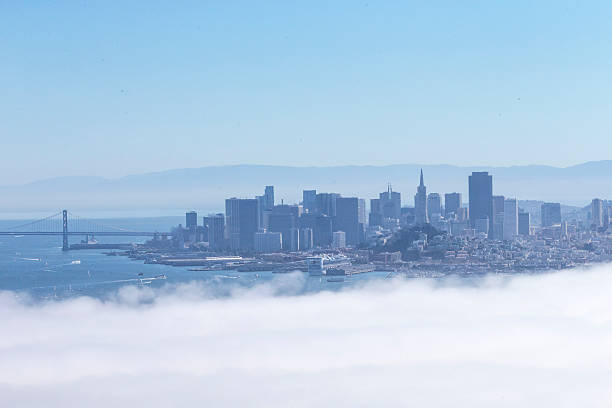 istock San Francisco downtown and  low Fog 495242336