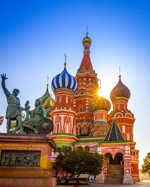 st. basil's cathedral moskau, russland - basilius kathedrale stock-fotos und bilder