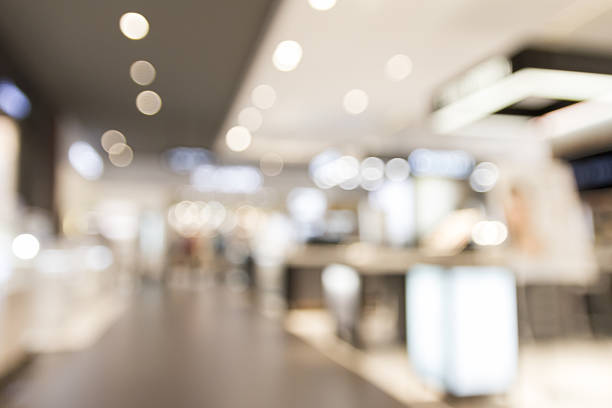 blur department store with bokeh background