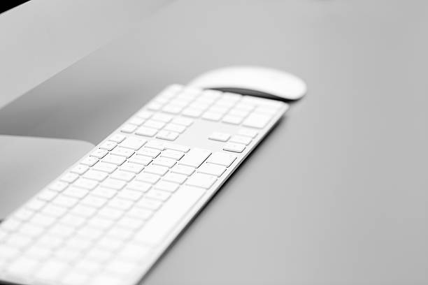 istock computer in the office close up, depth of field 495254164