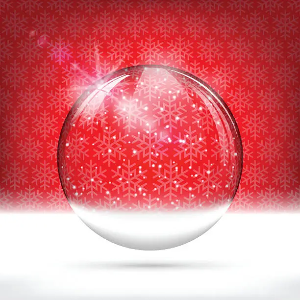 Vector illustration of Christmas snow globe