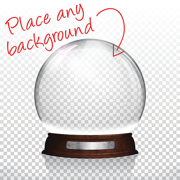 weihnachten schnee globus für design-vorlage hintergrund - glaskugeln weihnachten stock-grafiken, -clipart, -cartoons und -symbole