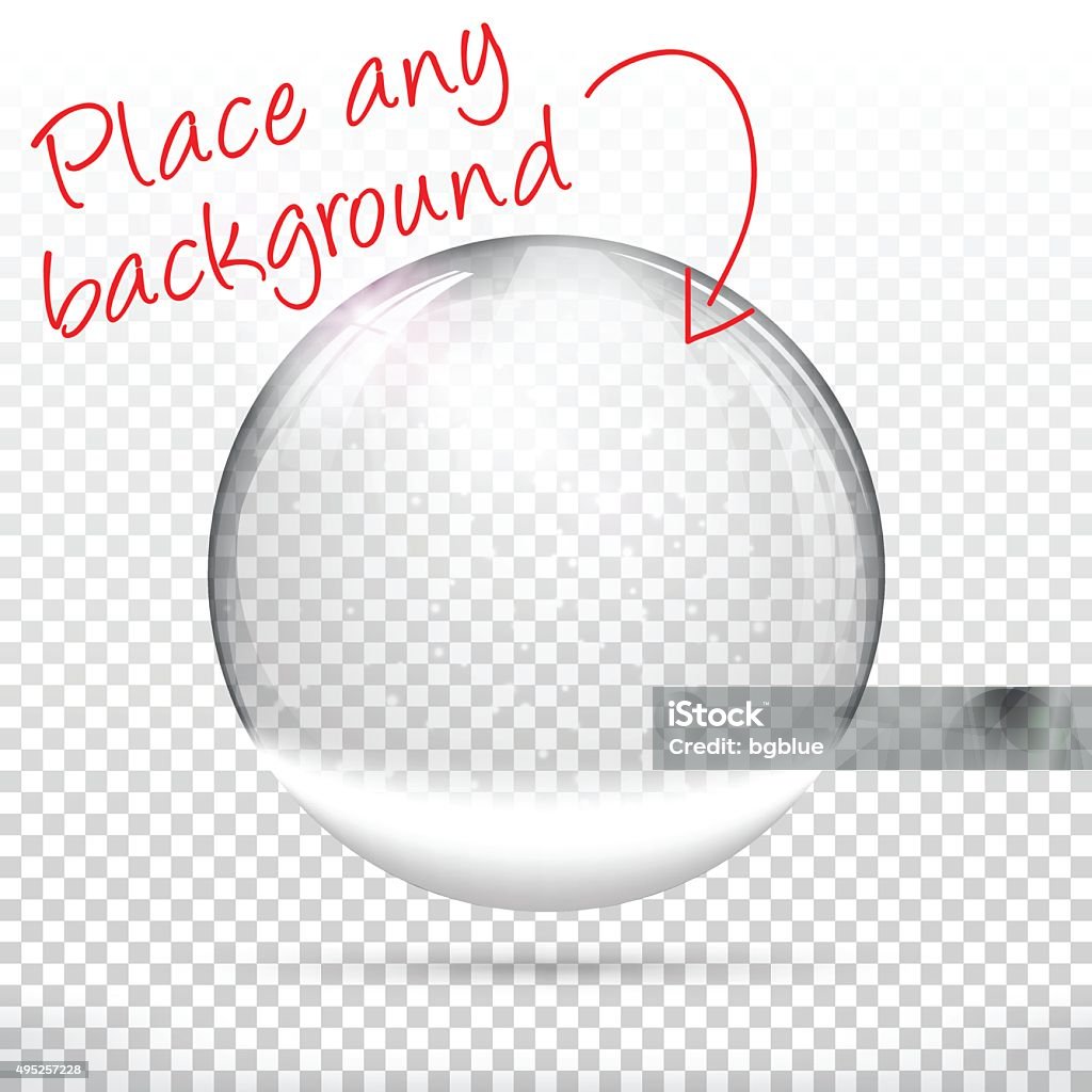 Christmas snow globe for design - Blank Background Christmas snow globe for design. With space for your text and your background. Sphere stock vector