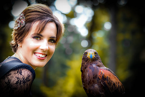 istock The Lady with the harris hawk 495268312