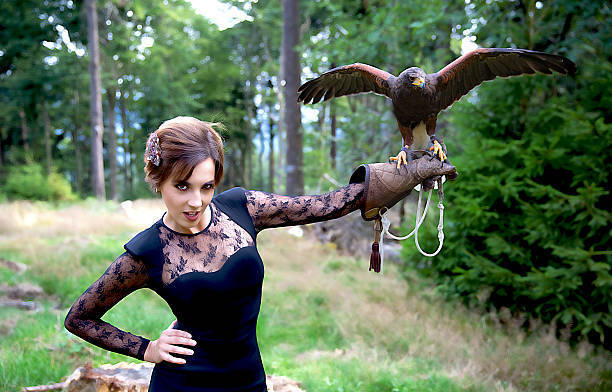 istock The Lady with the harris hawk 495269262