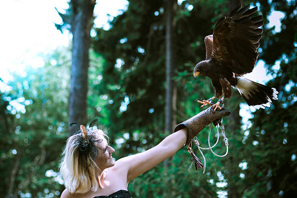istock The Lady with the harris hawk 495270054
