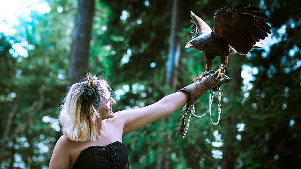 istock The Lady with the harris hawk 495270122