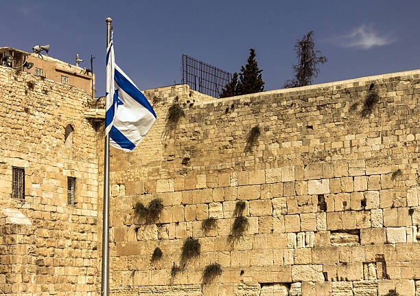 istock Israeli flag at the Western Wall, Jerusalem 495272012