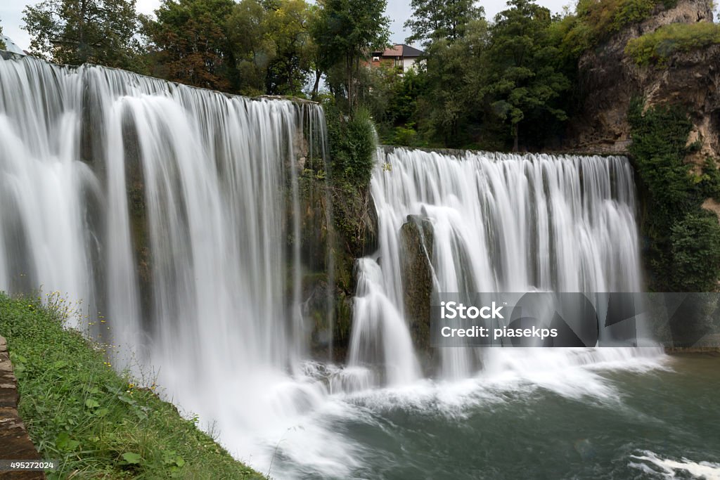 Waterfalls Jajce waterfalls at Bosnia and Herzegovina 2015 Stock Photo