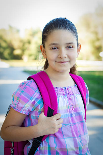 istock Little Girl with backpack 495273595
