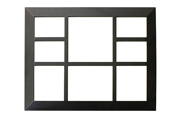 istock Black picture frame isolated on white background. 495274731