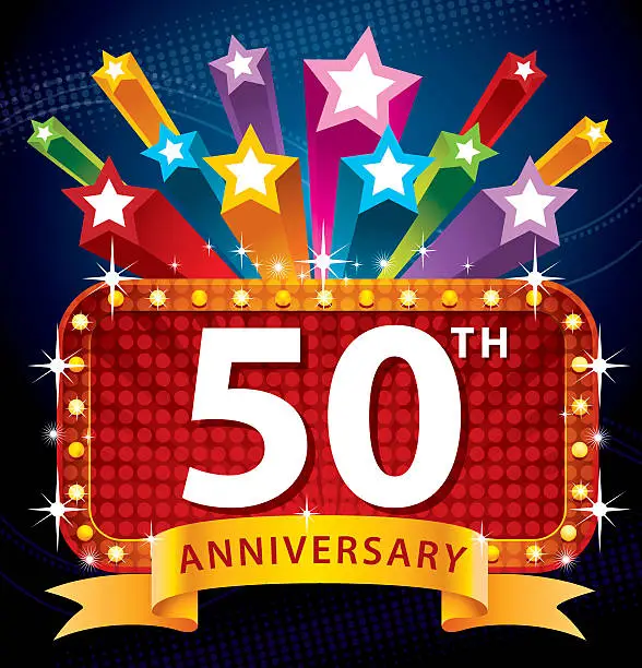 Vector illustration of 50th Anniversary