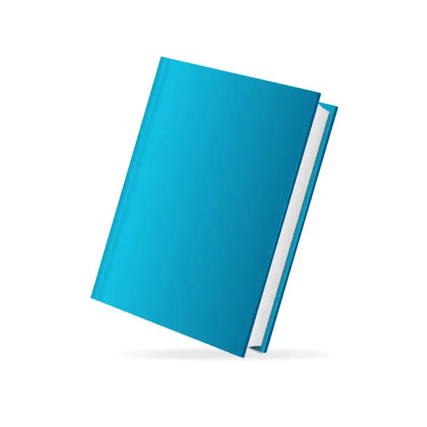 Vector illustration of Vector book cover  blue perspective