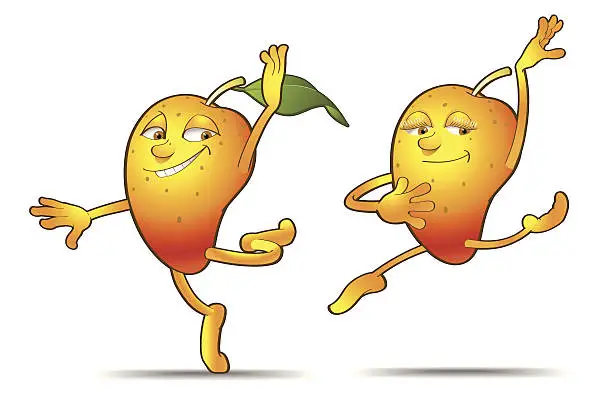 Vector illustration of Mango dance