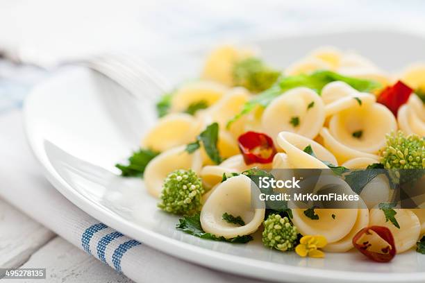 Orecchiette With Turnip Tops Stock Photo - Download Image Now - Puglia, Cooking, Food