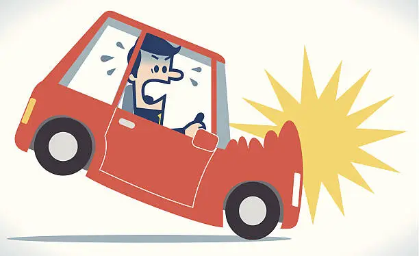 Vector illustration of Car crash