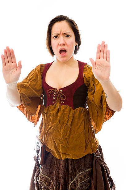 istock Young woman making stop gesture sign from both hands 495279211