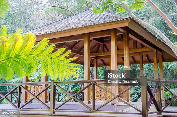 River Front Public Rest House Stock Photo - Download Image Now - Abstract, Blue, Cultures