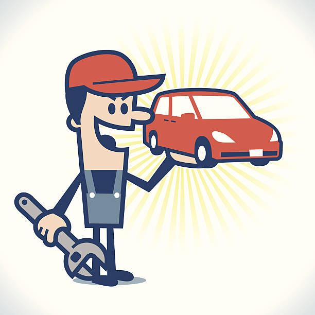 Auto Mechanic Stock Illustration - Download Image Now - Auto Mechanic,  Cartoon, Pattern - iStock