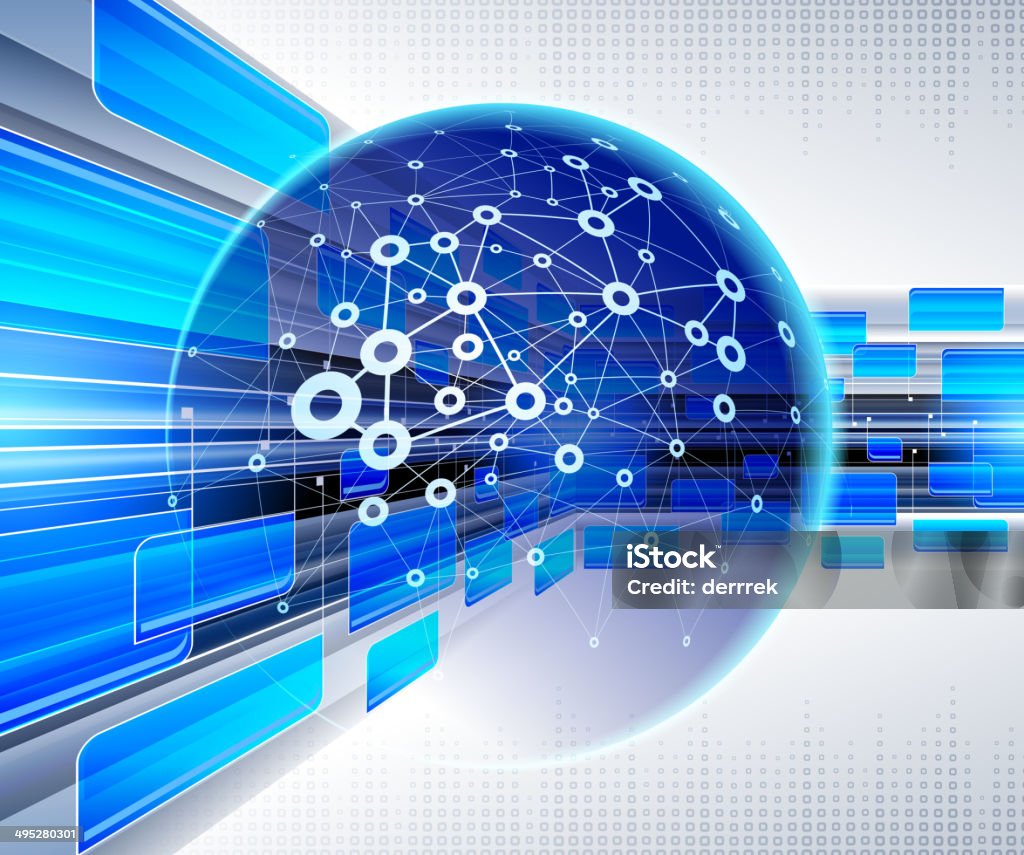 Comms Tech Computer Background Communications Technology Stock Illustration - Download Image Now ...