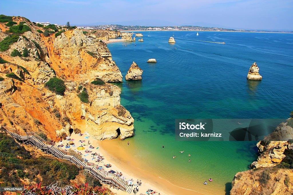 Camilo Beach, Lagos, Portugal Camilo beach (Praia do Camilo) in Lagos, Algarve, Portugal 2015 Stock Photo