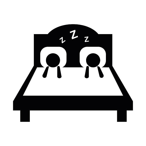 ilustraciones, imágenes clip art, dibujos animados e iconos de stock de dispositivo dos mans en la cama - twin tips