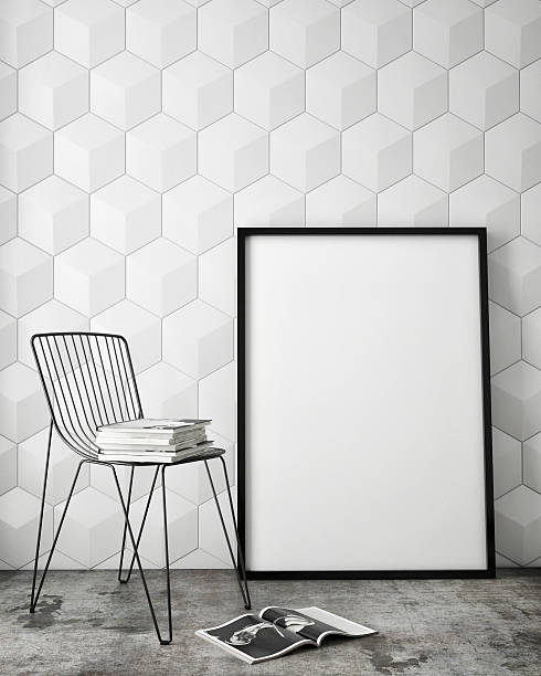 istock mock up poster frame in hipster interior background 495289454