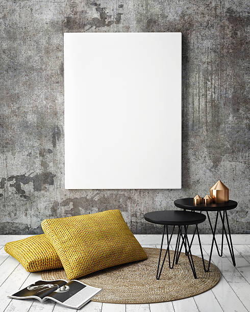 istock mock up poster frames in hipster interior background 495289528