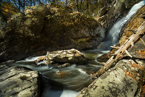 istock Campbell Falls in Norfolk, Connecticut, with fallen log on side. 495290746