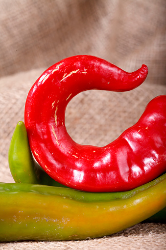 a hot peppers , beautiful background spices and condiments close up