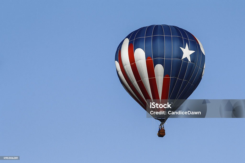 American Hot Air Balloon Image of an American Hot Air Balloon American Flag Stock Photo