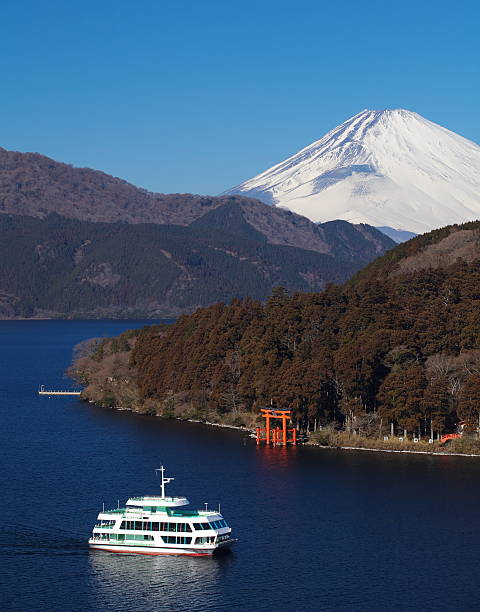 istock mountain fuji and ashi lake at moto hakone 495307549